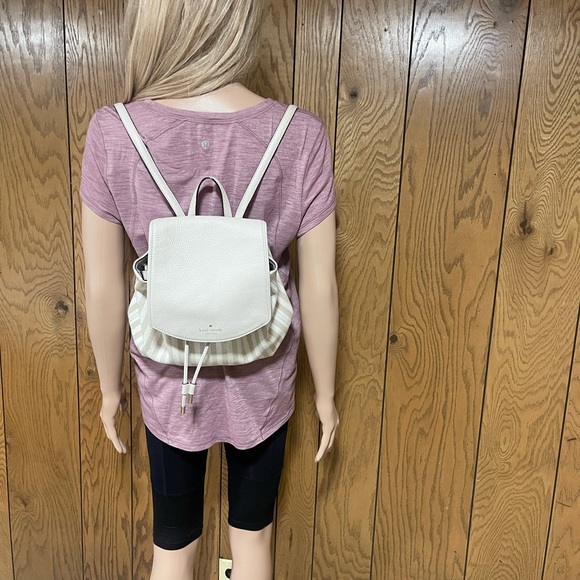 Kate Spade ♠️ " Mulberry St Breezy Striped Backpack - Picture 3 of 15